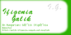 ifigenia galik business card
